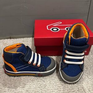 See Kai Run NIB Dane 7TKids Blue and orange high tops